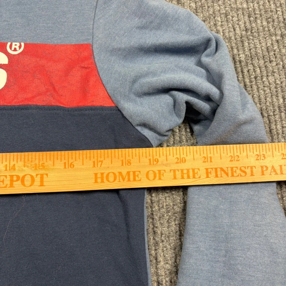 Levis Hoodie Boys XL Blue Colorblock Logo Pullover Sweatshirt 13-15 Years